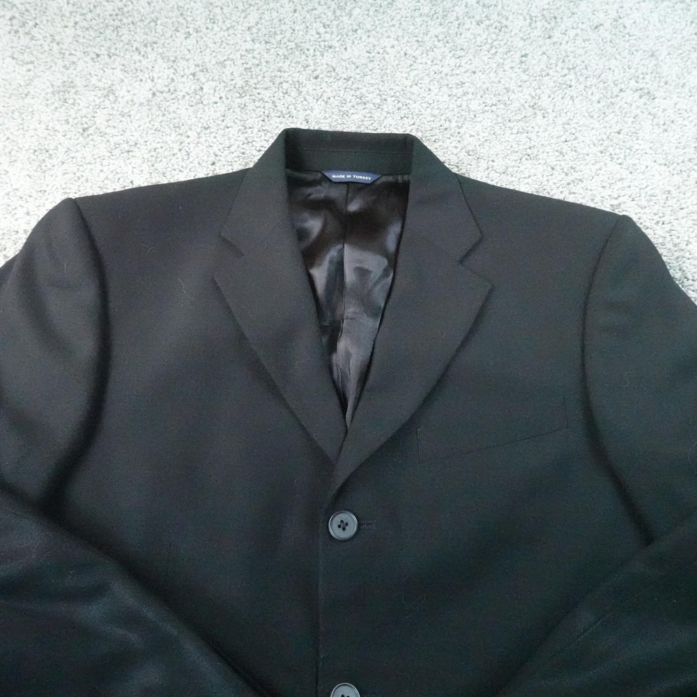 VTG Banana Republic Blazer Mens 38S Black Wool Button Sport Coat Suit Jacket Y2K